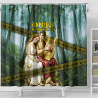 Orpheus And Eurydice Greek Mythology Lyre Shower Curtain Vintage Ancient Greek Meander Classical Statue