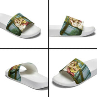 Orpheus And Eurydice Greek Mythology Lyre Slide Sandals Vintage Ancient Greek Meander Classical Statue