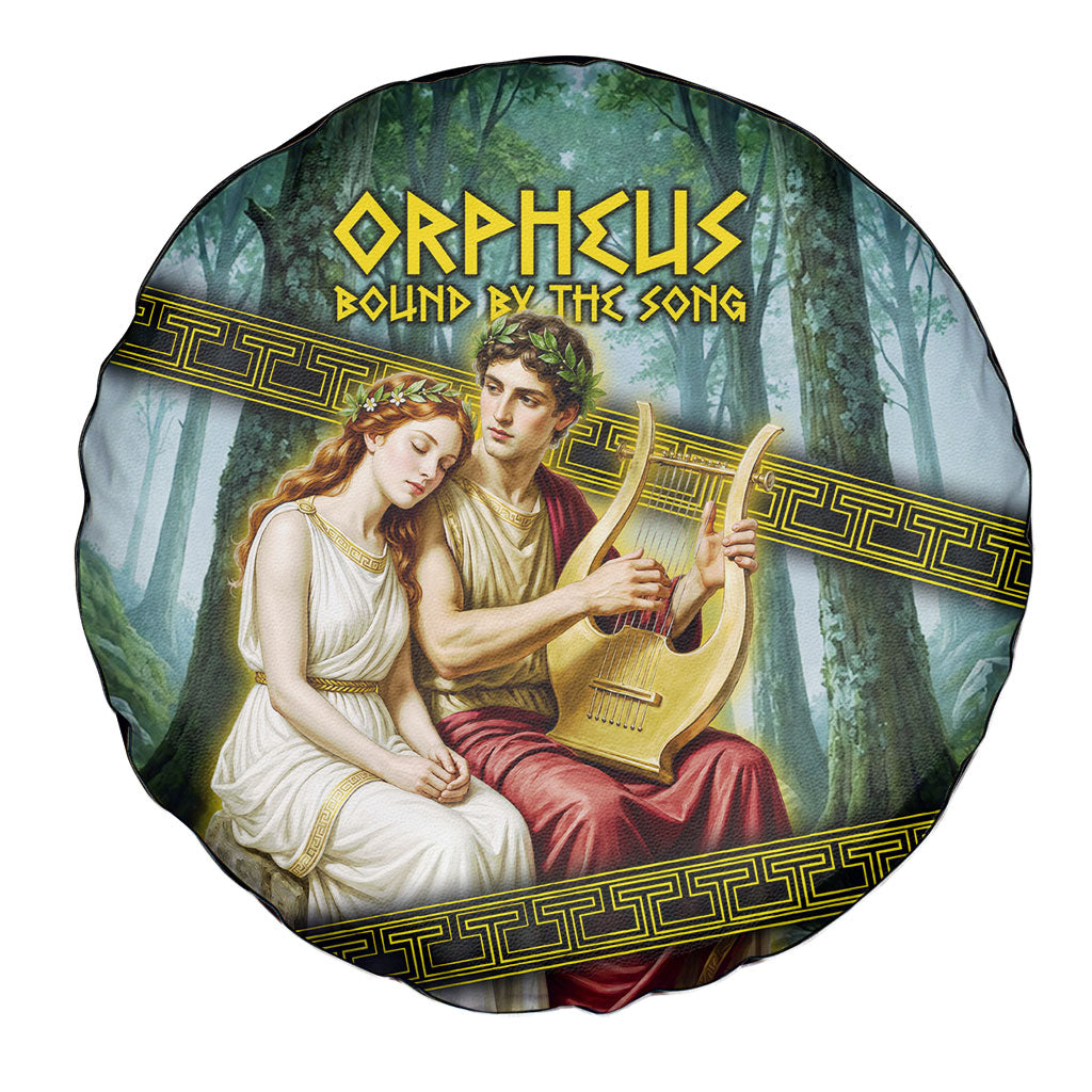 Orpheus And Eurydice Greek Mythology Lyre Spare Tire Cover Vintage Ancient Greek Meander Classical Statue