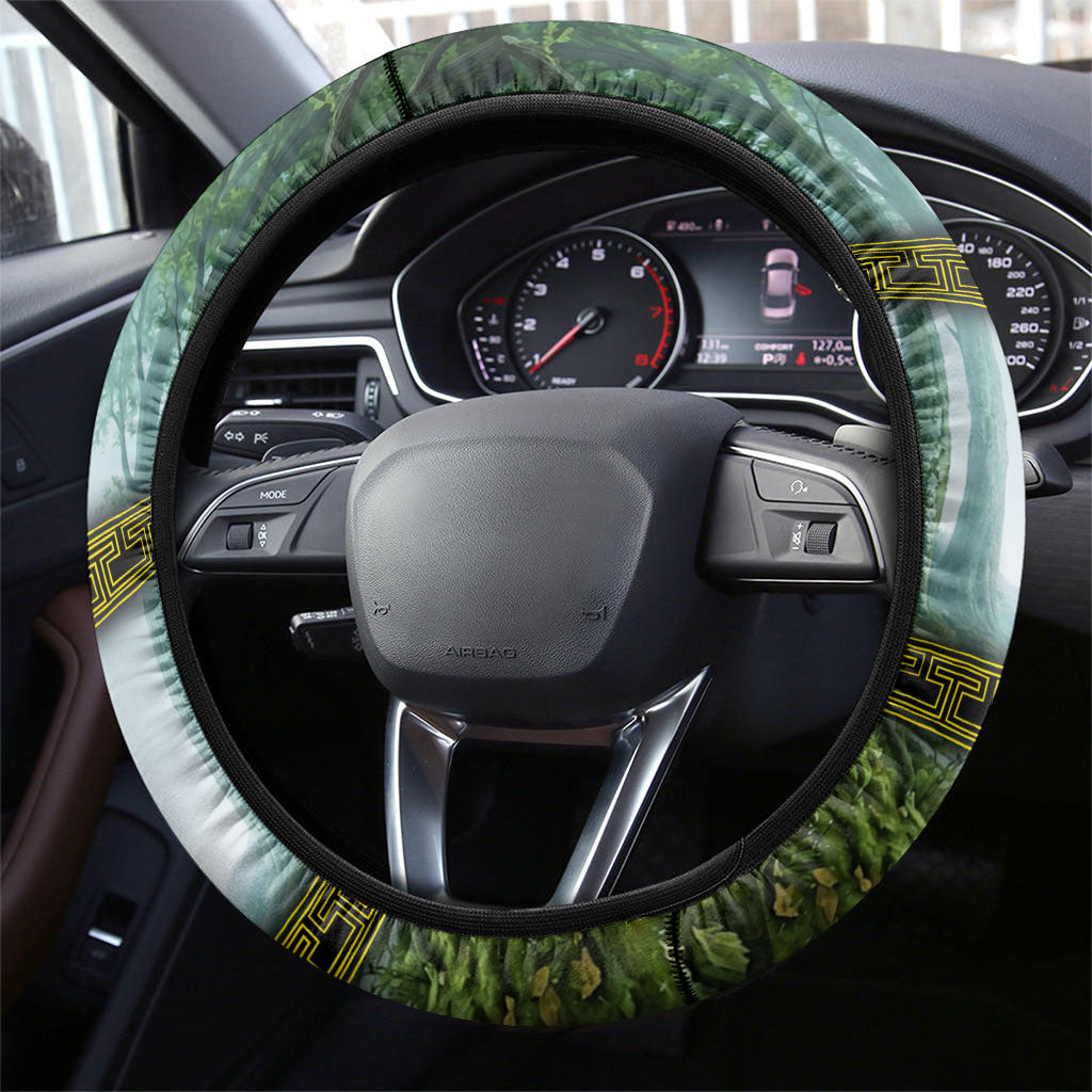 Orpheus And Eurydice Greek Mythology Lyre Steering Wheel Cover Vintage Ancient Greek Meander Classical Statue