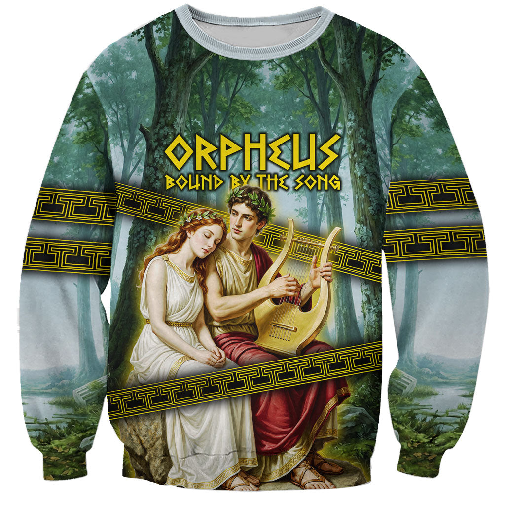 Orpheus And Eurydice Greek Mythology Lyre Sweatshirt Vintage Ancient Greek Meander Classical Statue