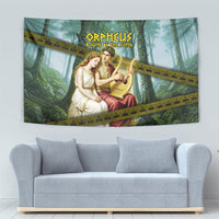 Orpheus And Eurydice Greek Mythology Lyre Tapestry Vintage Ancient Greek Meander Classical Statue