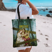 Orpheus And Eurydice Greek Mythology Lyre Tote Bag Vintage Ancient Greek Meander Classical Statue