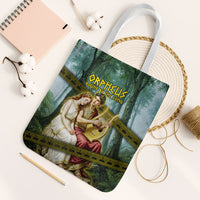 Orpheus And Eurydice Greek Mythology Lyre Tote Bag Vintage Ancient Greek Meander Classical Statue