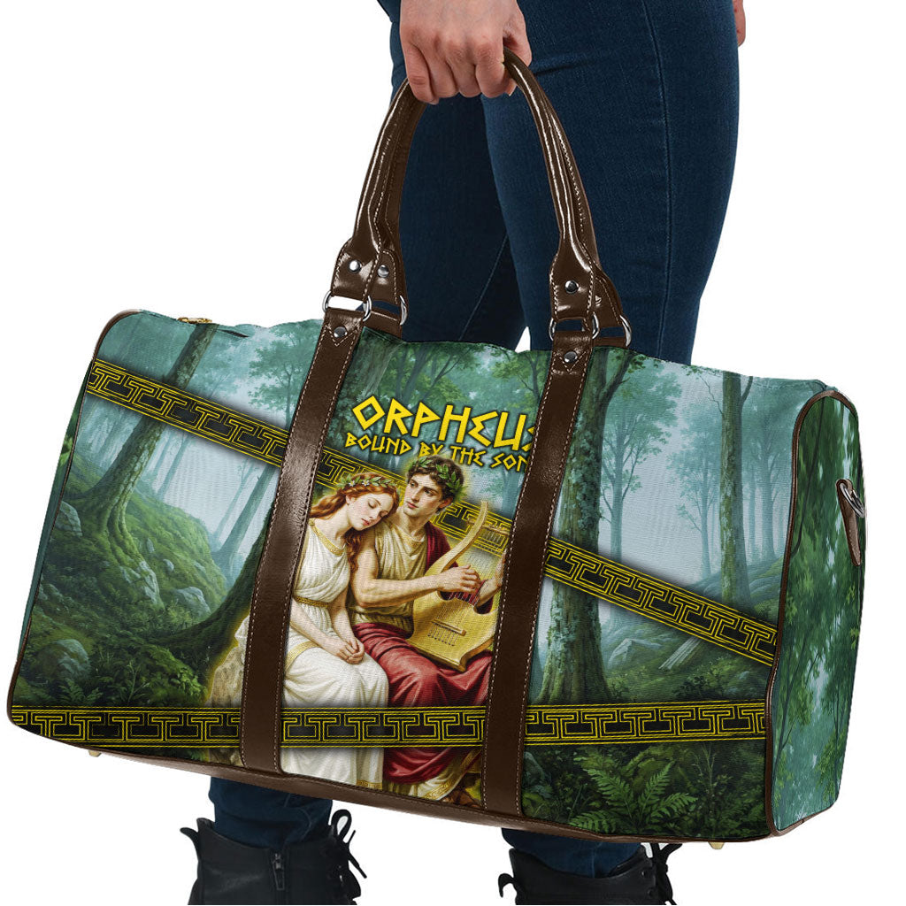 Orpheus And Eurydice Greek Mythology Lyre Travel Bag Vintage Ancient Greek Meander Classical Statue