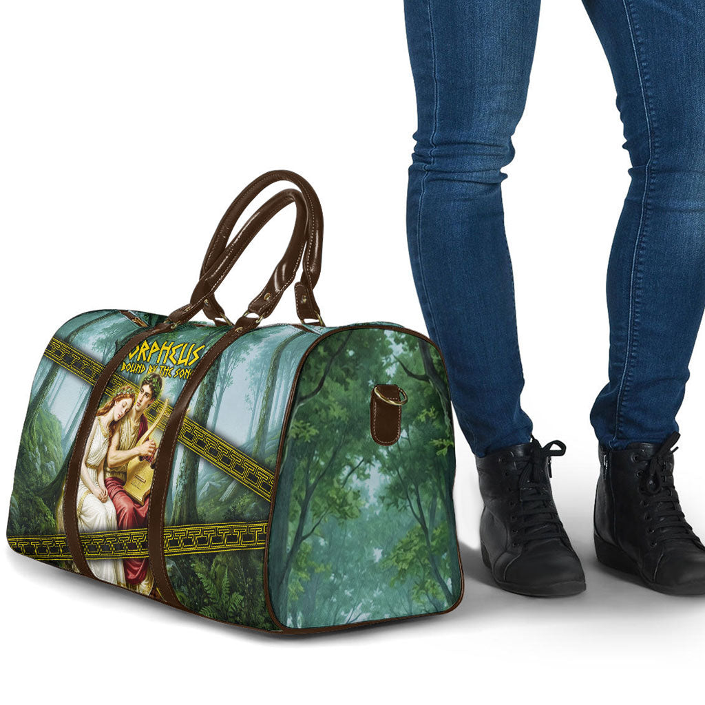 Orpheus And Eurydice Greek Mythology Lyre Travel Bag Vintage Ancient Greek Meander Classical Statue