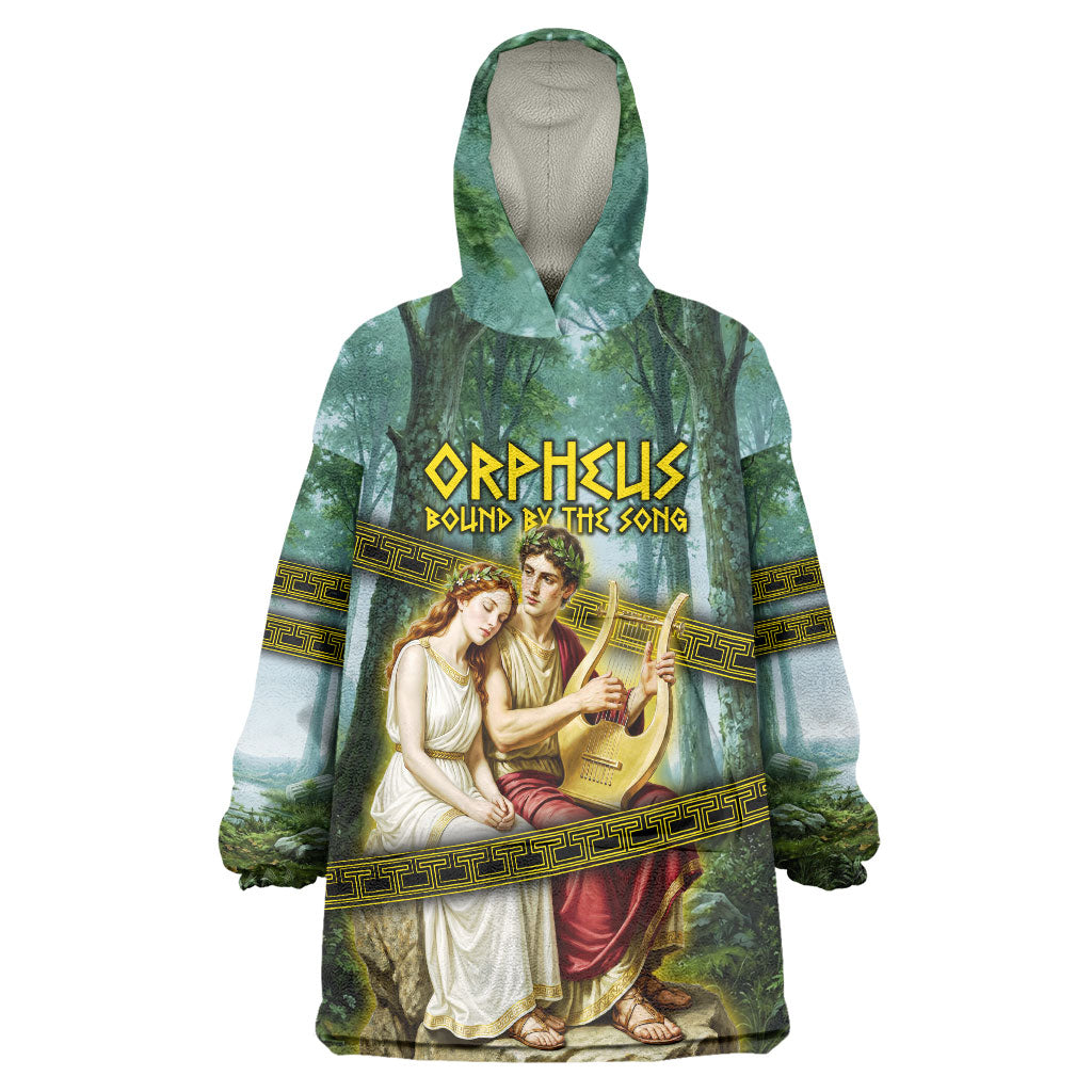 Orpheus And Eurydice Greek Mythology Lyre Wearable Blanket Hoodie Vintage Ancient Greek Meander Classical Statue