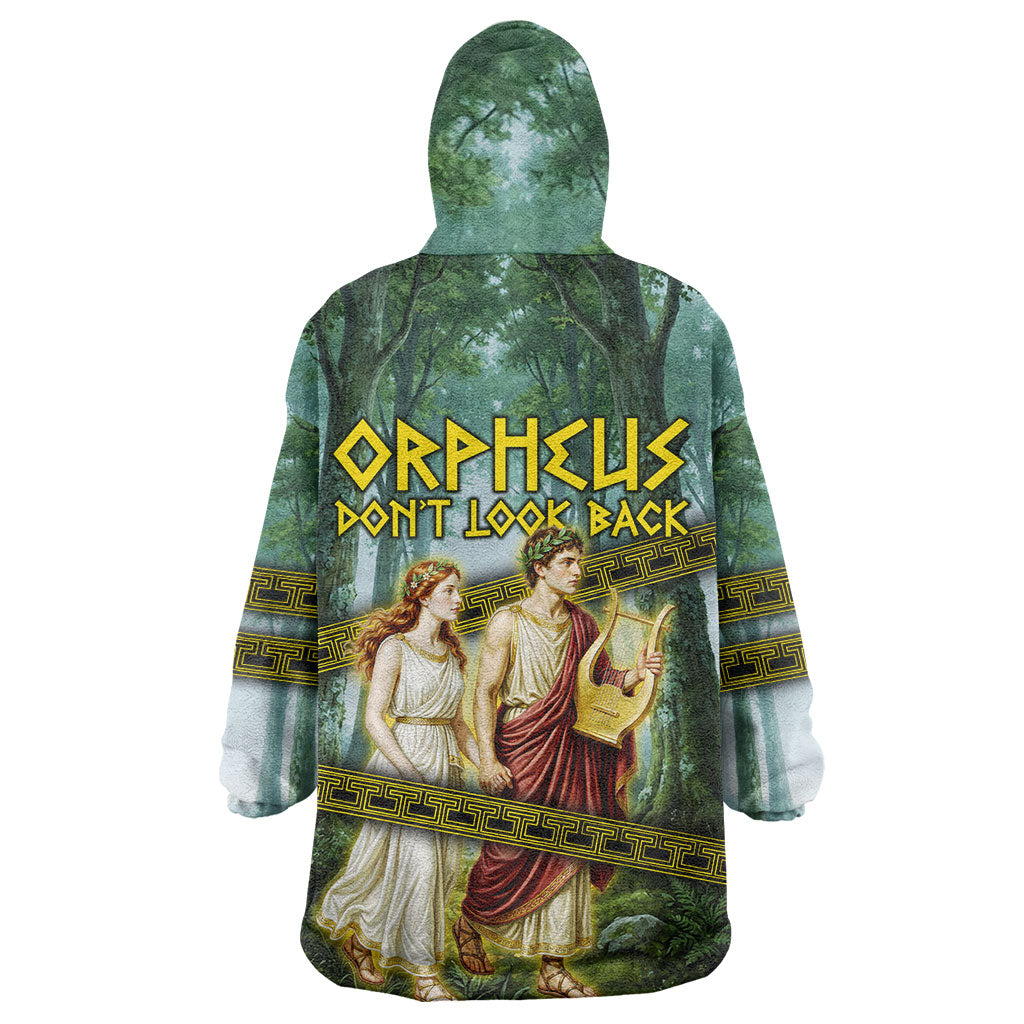 Orpheus And Eurydice Greek Mythology Lyre Wearable Blanket Hoodie Vintage Ancient Greek Meander Classical Statue