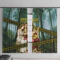 Orpheus And Eurydice Greek Mythology Lyre Window Curtain Vintage Ancient Greek Meander Classical Statue