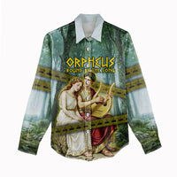 Orpheus And Eurydice Greek Mythology Lyre Women Casual Shirt Vintage Ancient Greek Meander Classical Statue