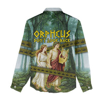 Orpheus And Eurydice Greek Mythology Lyre Women Casual Shirt Vintage Ancient Greek Meander Classical Statue