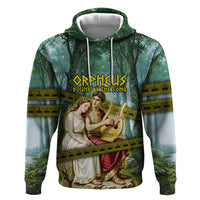 Orpheus And Eurydice Greek Mythology Lyre Zip Hoodie Vintage Ancient Greek Meander Classical Statue