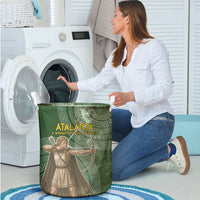 Atalanta Greek Mythology Huntress Archer Laundry Basket Ancient Greek Meander Pattern