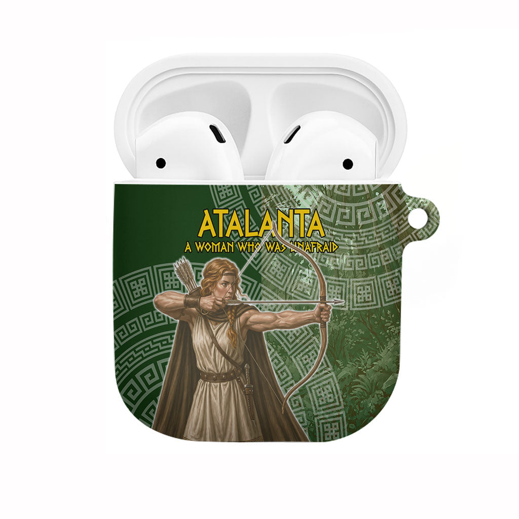 Atalanta Greek Mythology Huntress Archer AirPods Case Ancient Greek Meander Pattern