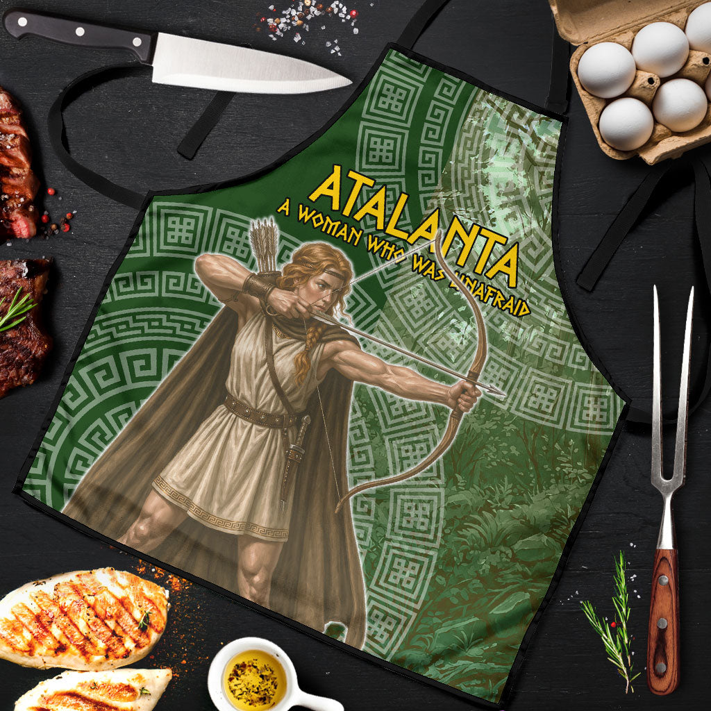 Atalanta Greek Mythology Huntress Archer Apron Ancient Greek Meander Pattern