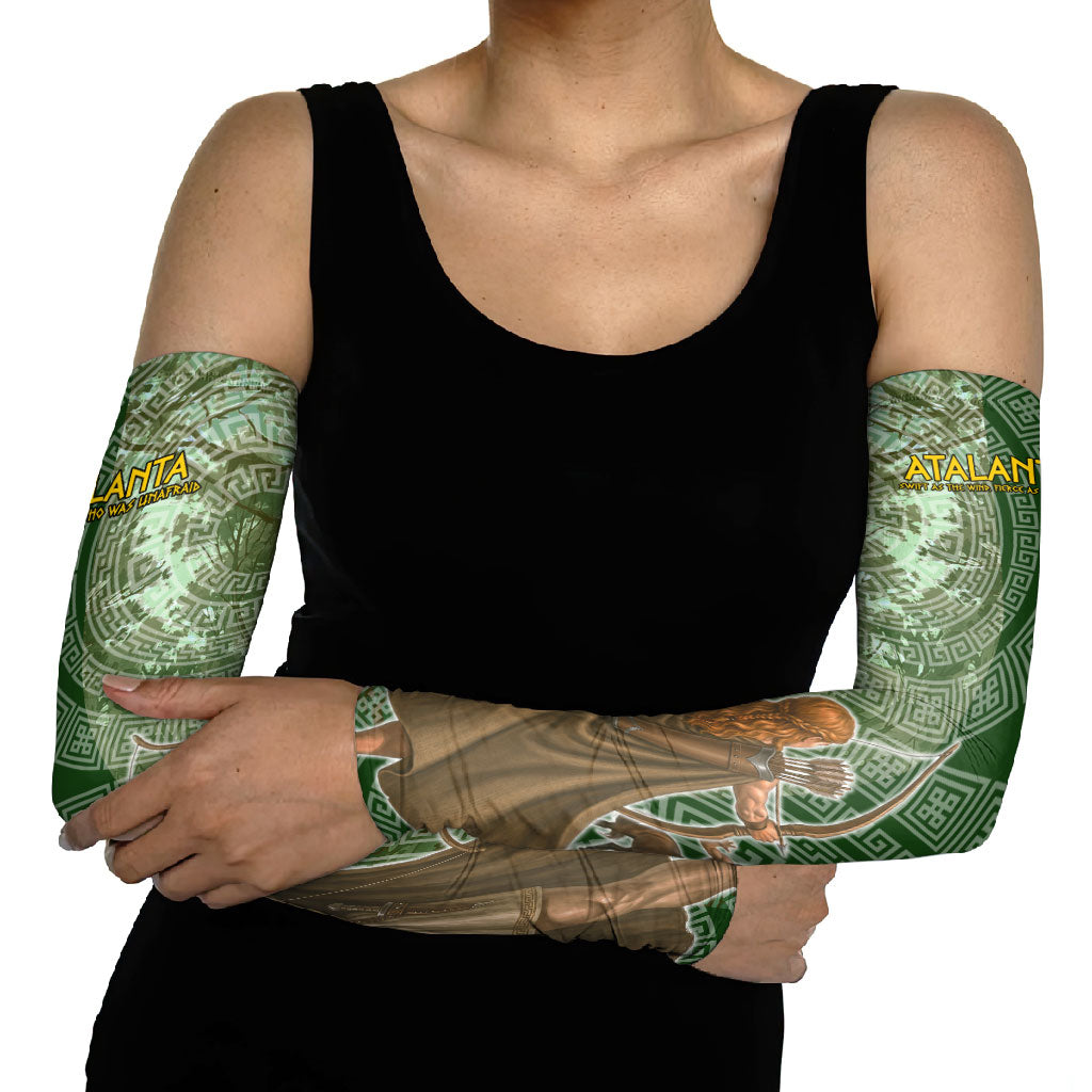 Atalanta Greek Mythology Huntress Archer Arm Sleeves Ancient Greek Meander Pattern