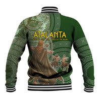 Atalanta Greek Mythology Huntress Archer Baseball Jacket Ancient Greek Meander Pattern