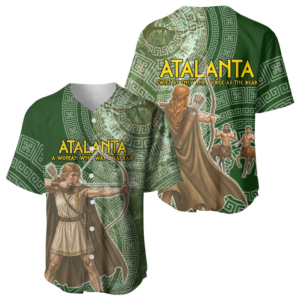 Atalanta Greek Mythology Huntress Archer Baseball Jersey Ancient Greek Meander Pattern