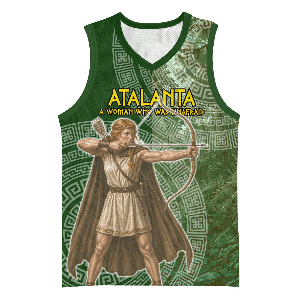 Atalanta Greek Mythology Huntress Archer Basketball Jersey Ancient Greek Meander Pattern