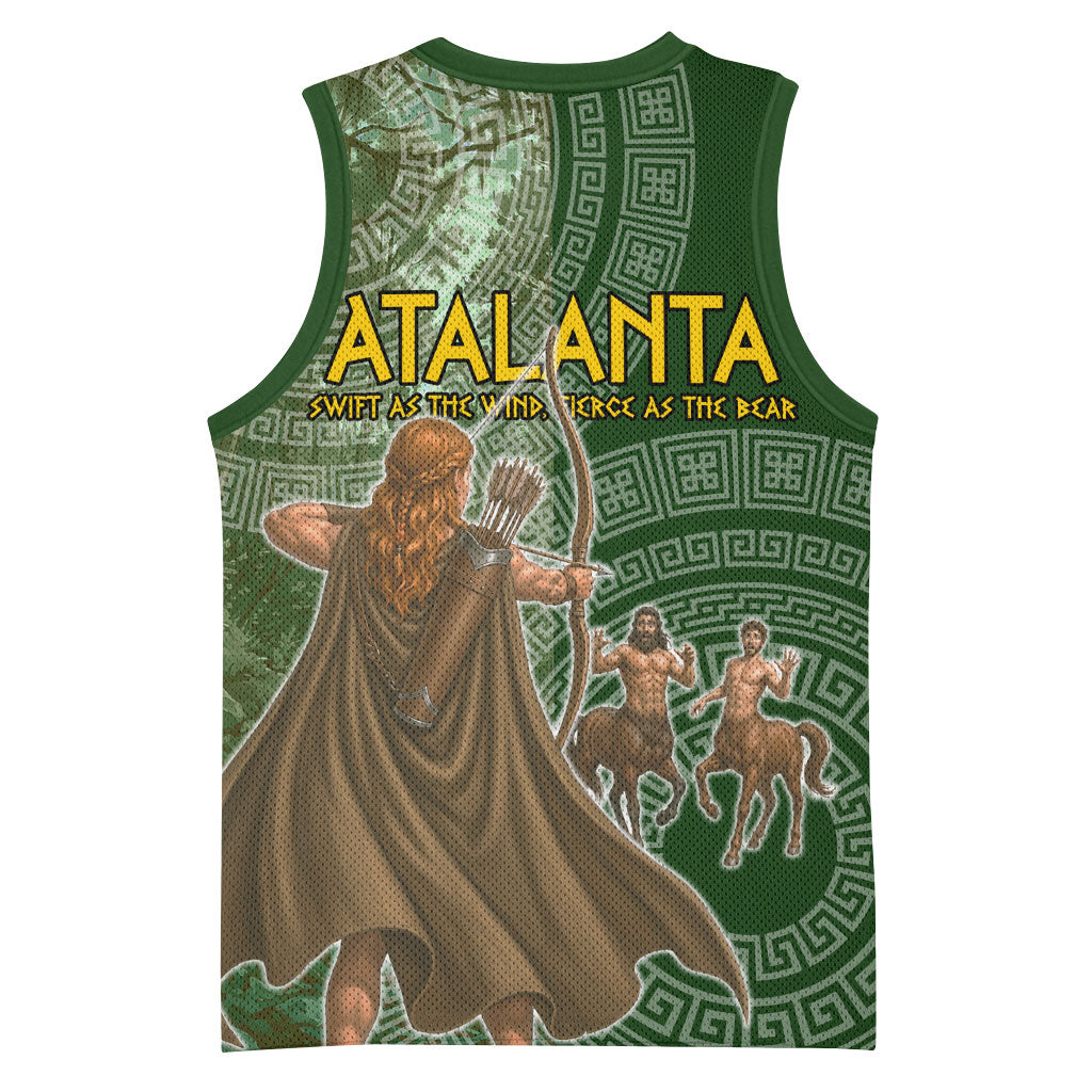 Atalanta Greek Mythology Huntress Archer Basketball Jersey Ancient Greek Meander Pattern