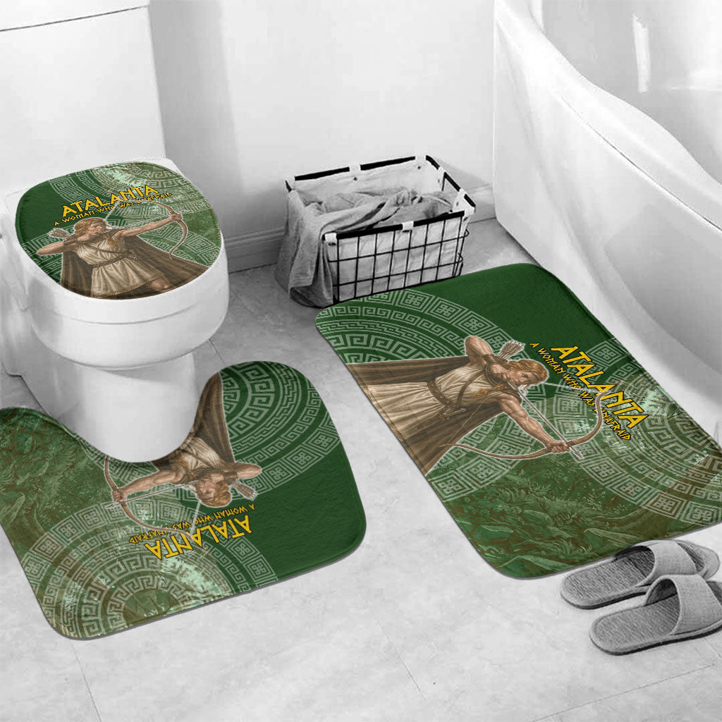 Atalanta Greek Mythology Huntress Archer Bathroom Set Ancient Greek Meander Pattern