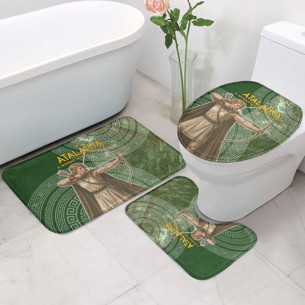Atalanta Greek Mythology Huntress Archer Bathroom Set Ancient Greek Meander Pattern