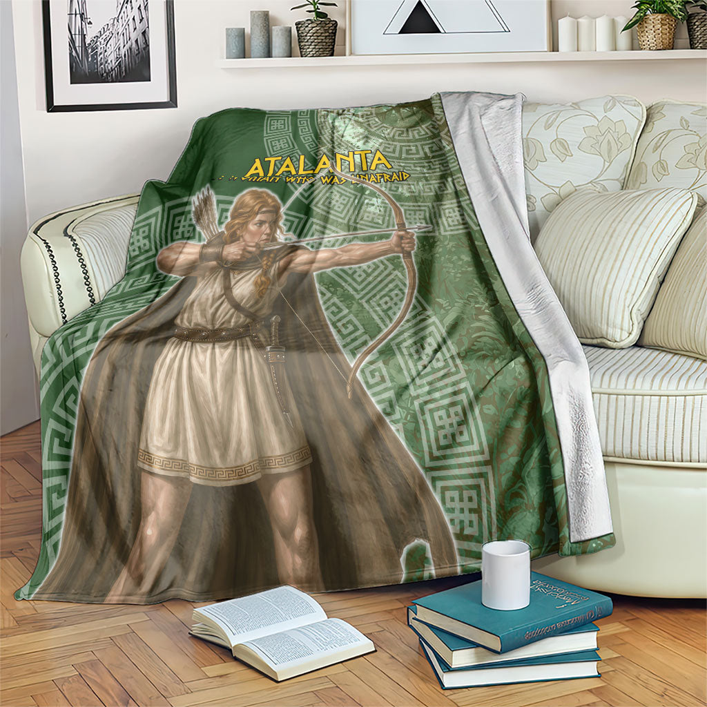Atalanta Greek Mythology Huntress Archer Blanket Ancient Greek Meander Pattern