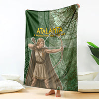 Atalanta Greek Mythology Huntress Archer Blanket Ancient Greek Meander Pattern