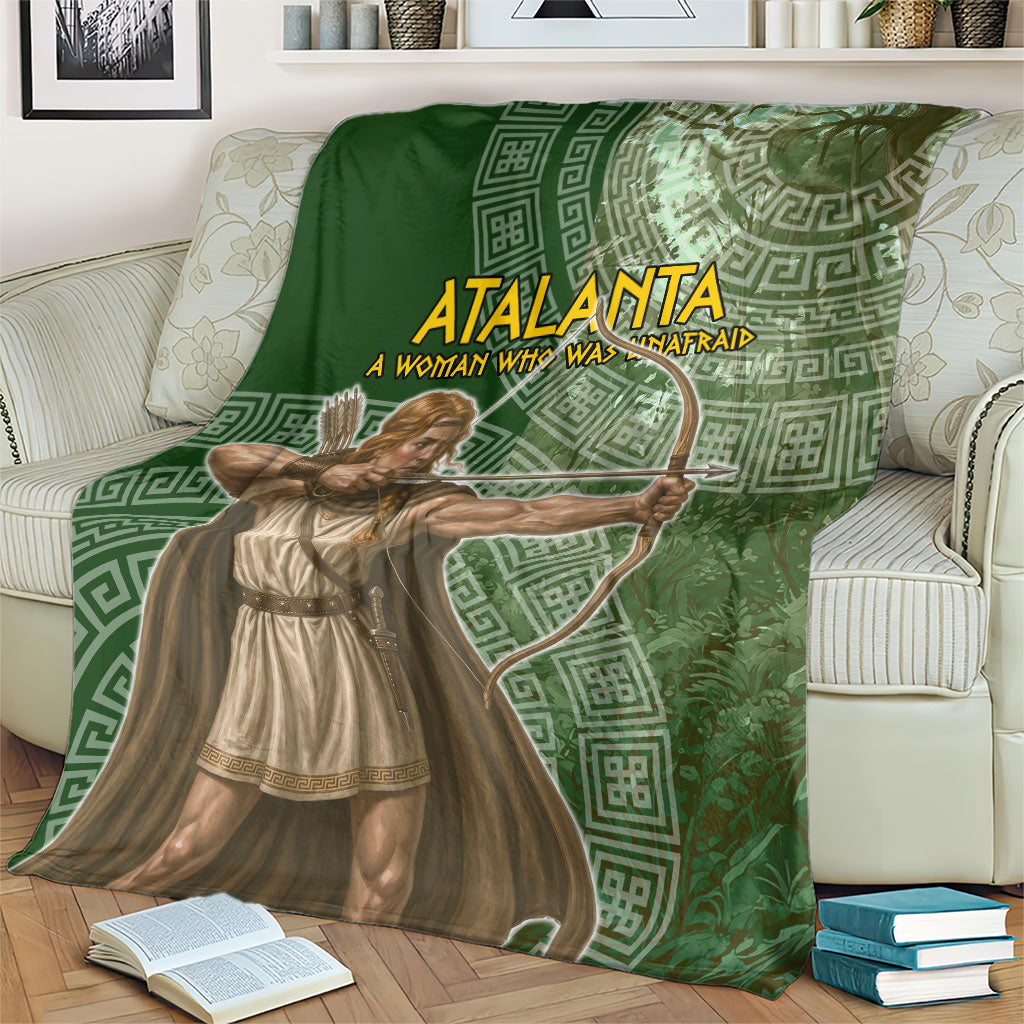 Atalanta Greek Mythology Huntress Archer Blanket Ancient Greek Meander Pattern