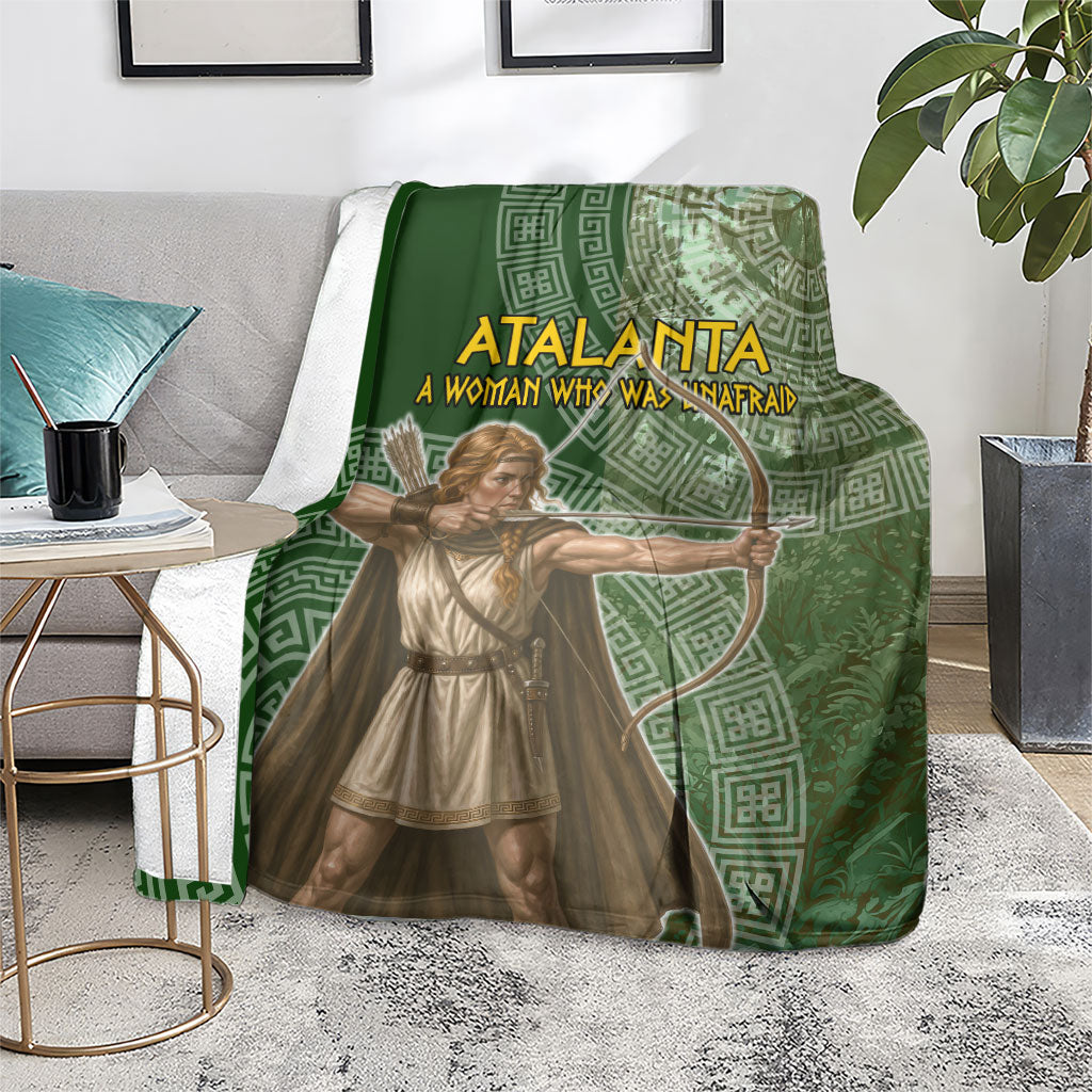 Atalanta Greek Mythology Huntress Archer Blanket Ancient Greek Meander Pattern