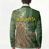 Atalanta Greek Mythology Huntress Archer Blazer Ancient Greek Meander Pattern