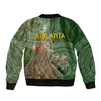 Atalanta Greek Mythology Huntress Archer Bomber Jacket Ancient Greek Meander Pattern