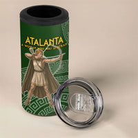 Atalanta Greek Mythology Huntress Archer 4 in 1 Can Cooler Tumbler Ancient Greek Meander Pattern
