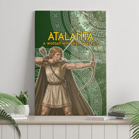 Atalanta Greek Mythology Huntress Archer Canvas Wall Art Ancient Greek Meander Pattern