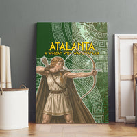 Atalanta Greek Mythology Huntress Archer Canvas Wall Art Ancient Greek Meander Pattern