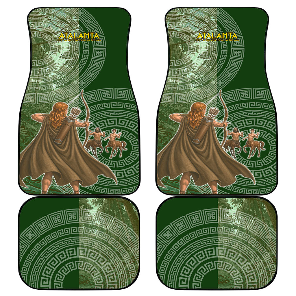Atalanta Greek Mythology Huntress Archer Car Mats Ancient Greek Meander Pattern