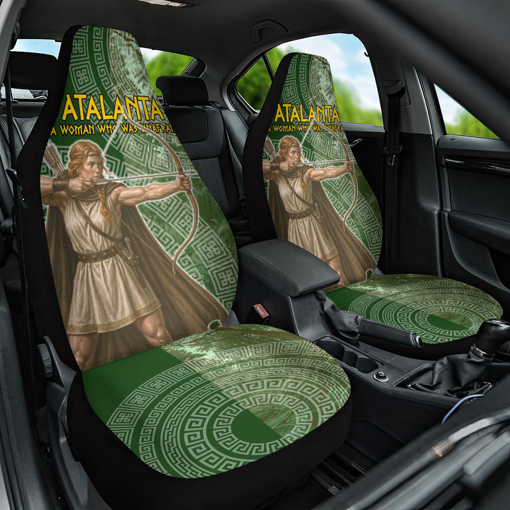 Atalanta Greek Mythology Huntress Archer Car Seat Cover Ancient Greek Meander Pattern