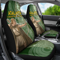 Atalanta Greek Mythology Huntress Archer Car Seat Cover Ancient Greek Meander Pattern