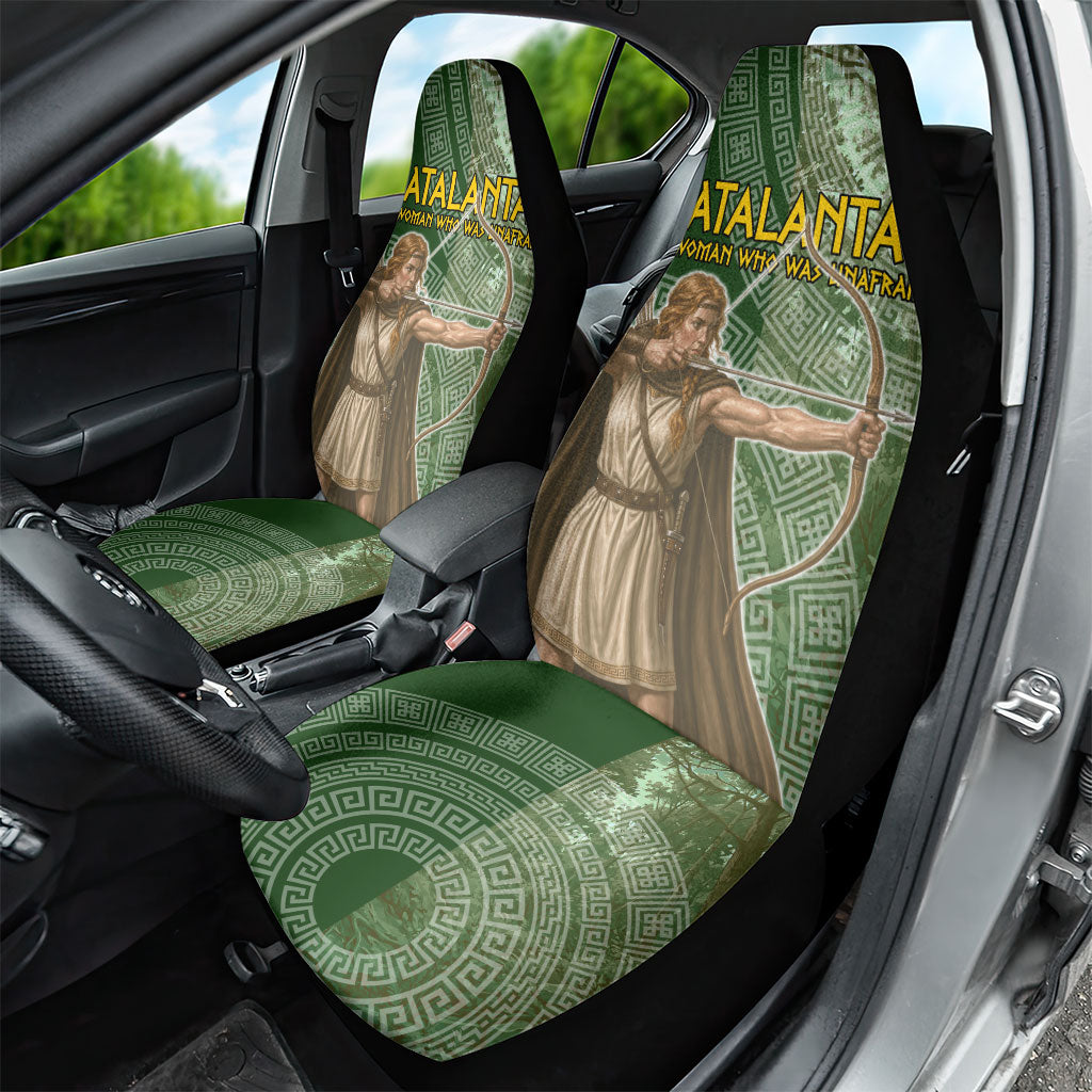 Atalanta Greek Mythology Huntress Archer Car Seat Cover Ancient Greek Meander Pattern