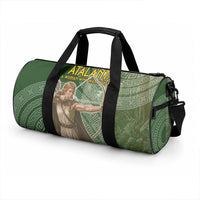 Atalanta Greek Mythology Huntress Archer Duffle Bag Ancient Greek Meander Pattern