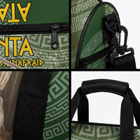 Atalanta Greek Mythology Huntress Archer Duffle Bag Ancient Greek Meander Pattern