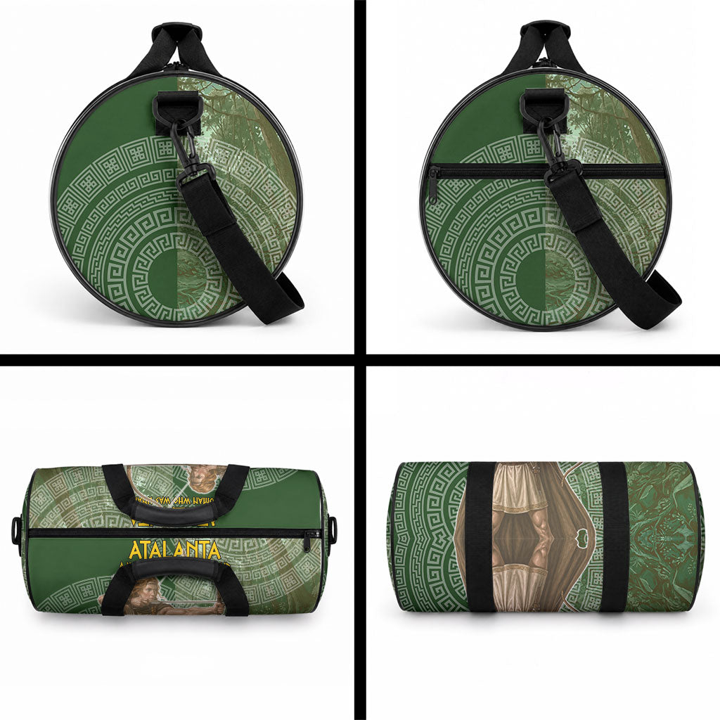 Atalanta Greek Mythology Huntress Archer Duffle Bag Ancient Greek Meander Pattern