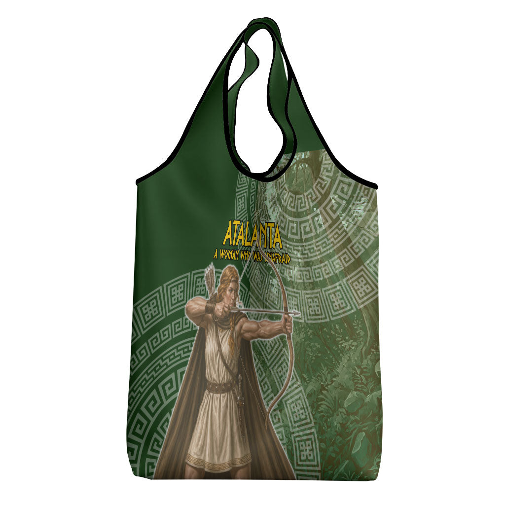Atalanta Greek Mythology Huntress Archer Grocery Bag Ancient Greek Meander Pattern