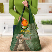 Atalanta Greek Mythology Huntress Archer Grocery Bag Ancient Greek Meander Pattern
