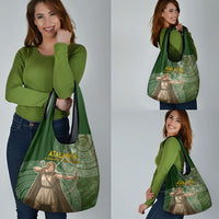 Atalanta Greek Mythology Huntress Archer Grocery Bag Ancient Greek Meander Pattern