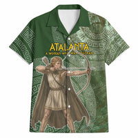Atalanta Greek Mythology Huntress Archer Hawaiian Shirt Ancient Greek Meander Pattern