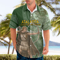 Atalanta Greek Mythology Huntress Archer Hawaiian Shirt Ancient Greek Meander Pattern