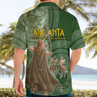 Atalanta Greek Mythology Huntress Archer Hawaiian Shirt Ancient Greek Meander Pattern