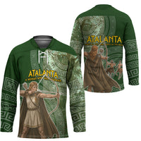 Atalanta Greek Mythology Huntress Archer Hockey Jersey Ancient Greek Meander Pattern