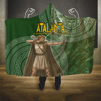 Atalanta Greek Mythology Huntress Archer Hooded Blanket Ancient Greek Meander Pattern